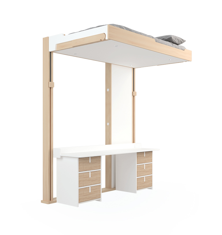 Lit escamotable avec bureau