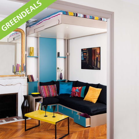 Champs libre saxe et taupe avec le bandeau "GreenDeals"