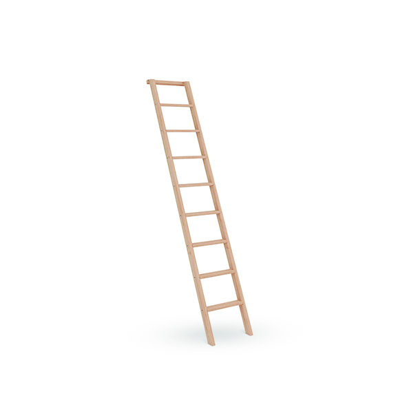 Lightweight ladder in rough-cut pine