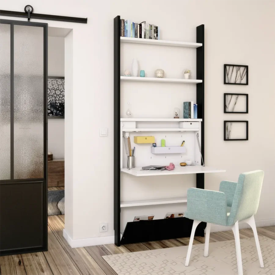 secrétaire rabattable avec rangements