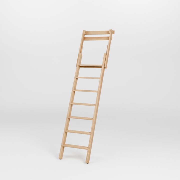 Vue 360° de l'échelle rettractable amovible gain de place pour mezzanine