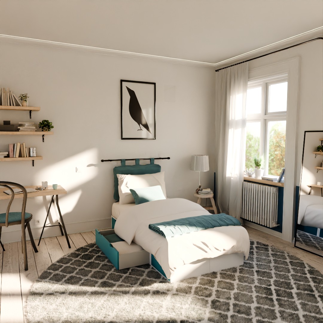 Lit Podium configuration centrée 90 cm – Image 2