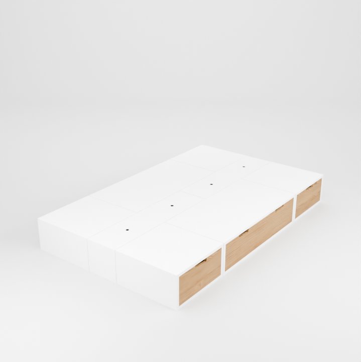 Lit Podium configuration centrée 120 cm