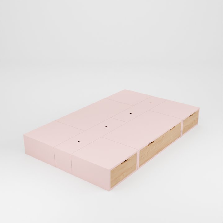 Lit Podium configuration centrée 120 cm