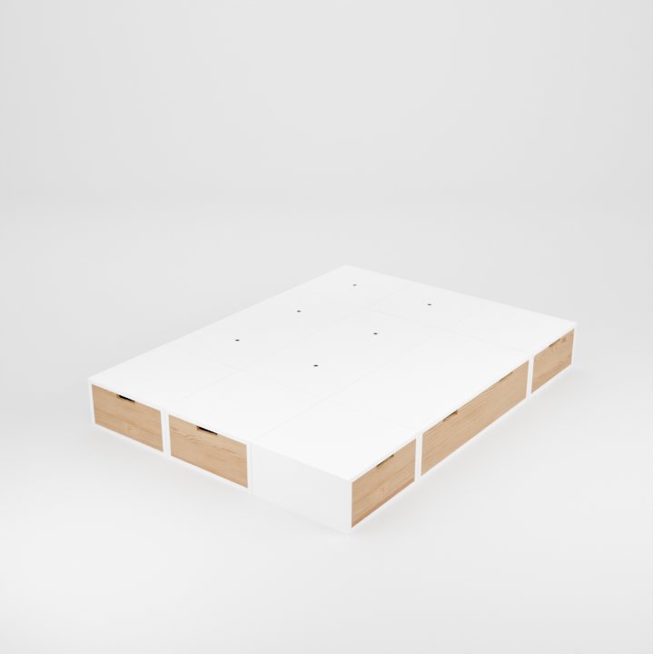 Lit Podium configuration centrée 140 cm