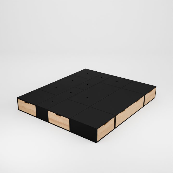 Lit Podium configuration centrée 160 cm