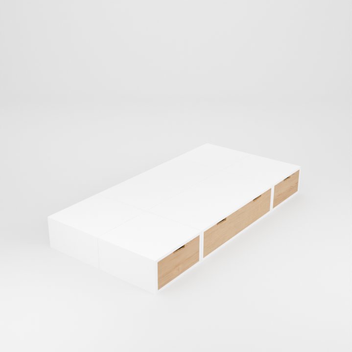 Lit Podium configuration centrée 90 cm