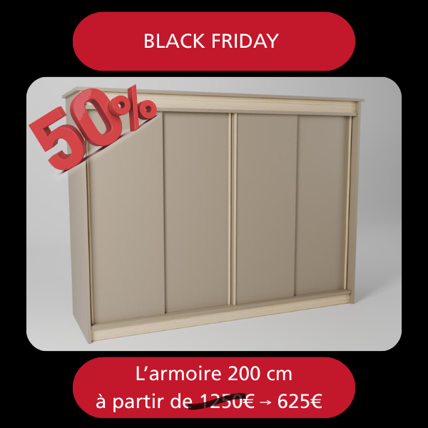 Armoire gain de place en promotion pour le BLACK FRIDAY