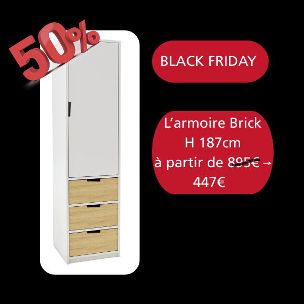 Armoire gain de place Brick en promotion pour le Black Friday