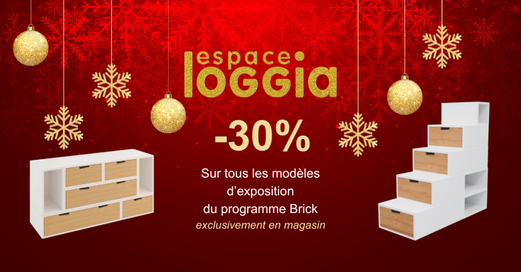 Bandeau informatif des -30% sur le programme Brick en magasin
