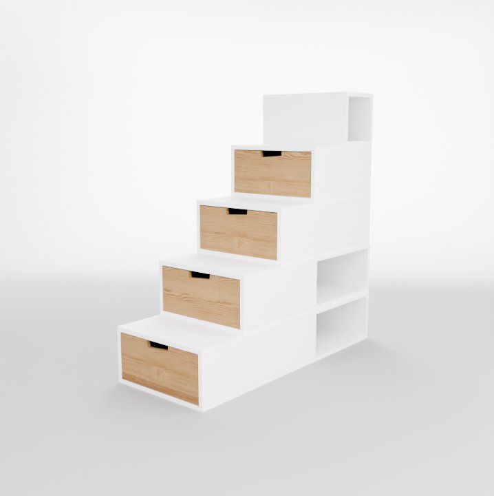 Un escalier pour mezzanine modulable et pratique