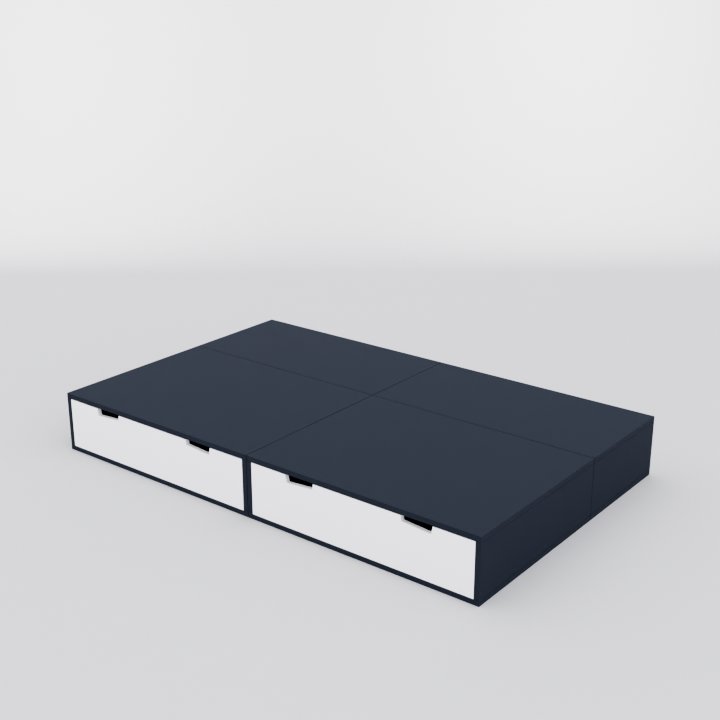 Lit Podium configuration centrée 120 cm