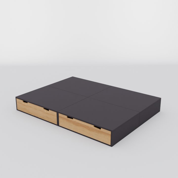 Lit Podium configuration centrée 140 cm