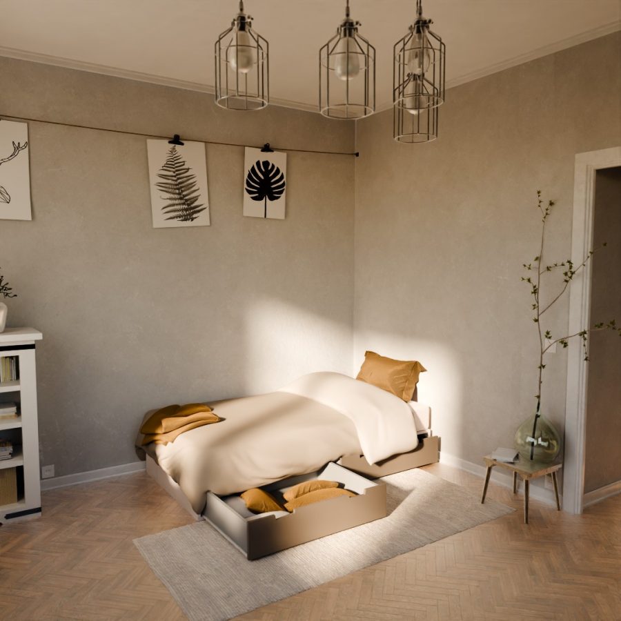 Lit podium position angle couchage 90